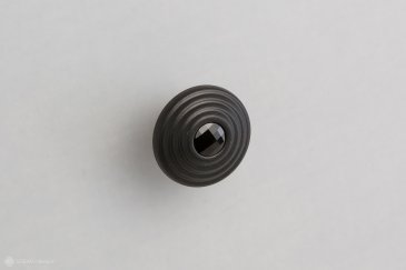 Twist ручка кнопка черный матовый и черные кристаллы Swarovski, диаметр 32