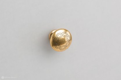 Choice мебельная ручка-кнопка малая состаренное золото
