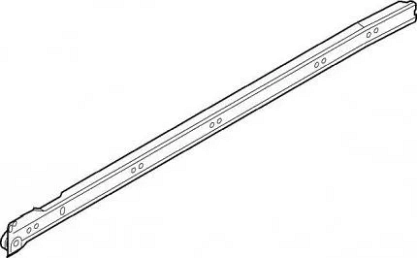 METABOX, направляющая 25 кг, 550 мм, кремовая, прав.