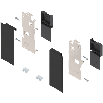 LEGRABOX, комплект держателей фасада, высота K, терра-черный