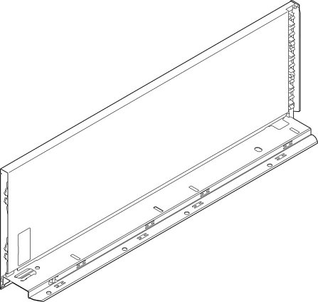 Царга LEGRABOX pure, высота C (177 мм), НД=450 мм, левая, белый-шелк