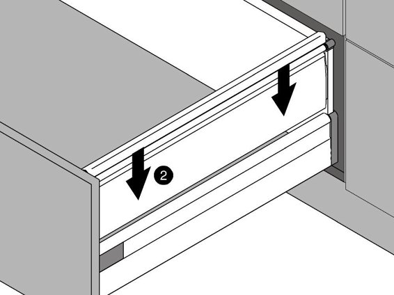 TANDEMBOX, комплект двухстенного BOXSIDE 450мм, сер.