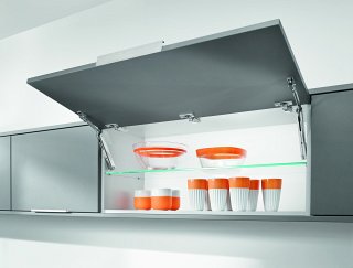 Подъемный механизм, AVENTOS HK-XS 2x15 с накладными петлями и прямыми ответными планками