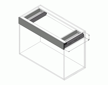 Ящик под мойку TANDEMBOX antaro (высота M 98,5, глубина 500 мм, до 30 кг), крепление саморез, серый орион