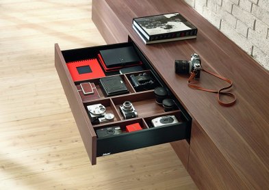 Ящик LEGRABOX pure TIP-ON BLUMOTION (высота M 90,5, глубина 400 мм, до 40 кг), терра-черный