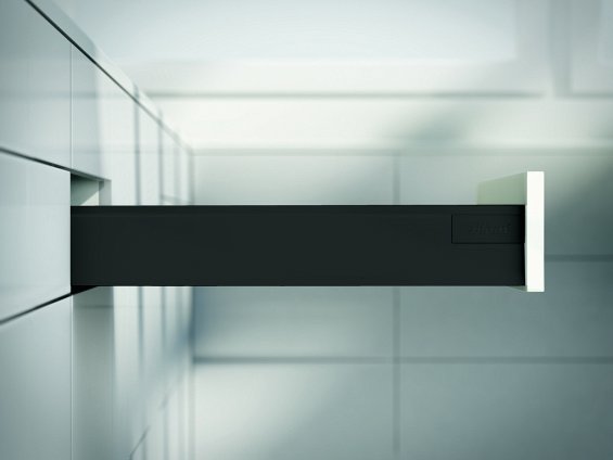 Ящик TANDEMBOX antaro с TIP-ON BLUMOTION (высота М 98,5, глубина 350 мм, вес ящика до 20 кг), крепление под саморезы, черный