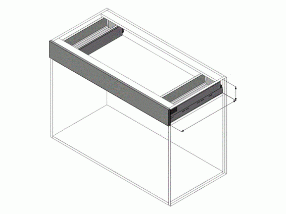 Ящик под мойку TANDEMBOX antaro (98,5х450), крепление inserta, бел.